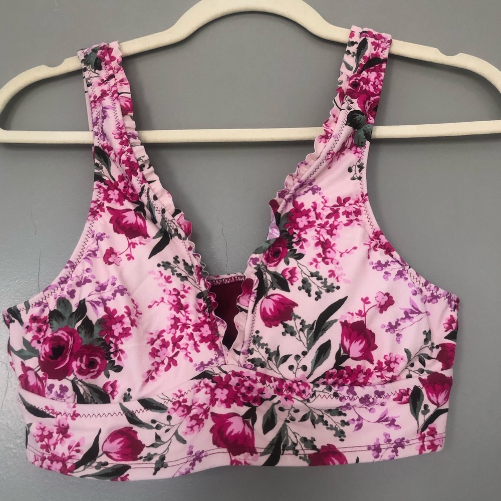 Floral bikini top